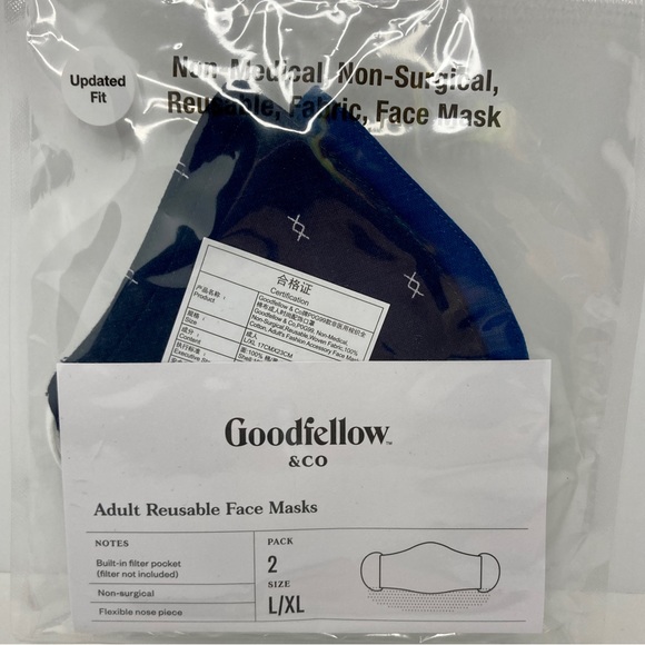 Goodfellow & Co Set of 6 Adult Fabric Face Masks (3 packs of 2), 100% Cotton - Picture 9 of 15